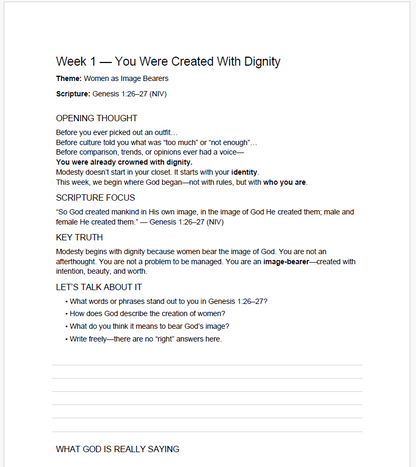 Clothed in Dignity